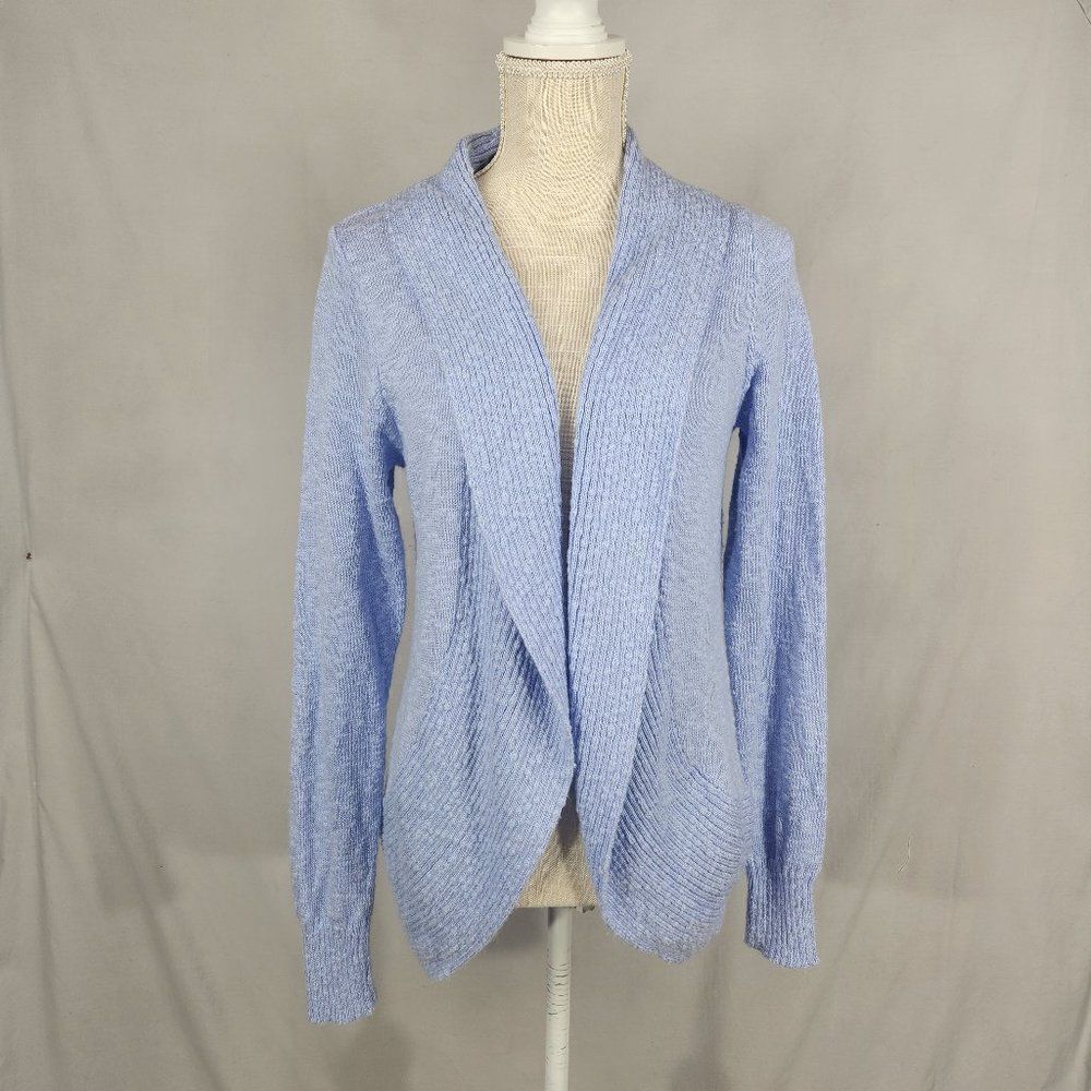 Kenneth Cole Womens Cardigan Open Front Sweater Sze M Light Lavender Purple